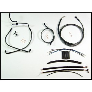 Black Pearl Touring Handlebar Installation Kit 18"-20" Apes