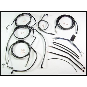 Black Pearl Touring Handlebar Installation Kit 12"-14" Apes