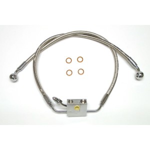 Polished Stainless ABS Designer Lower Dual Disc Brake Line