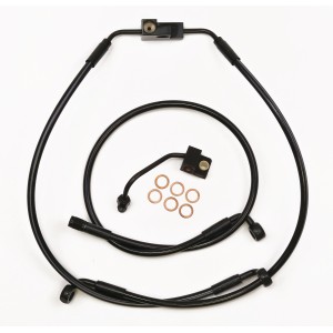 XR BLK/BLK 12-17 Dyna Dual Disc ABS Upper Brake Line Set