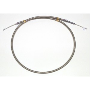 Polished Stainless Clutch Cable One-Piece Sportster Tran.