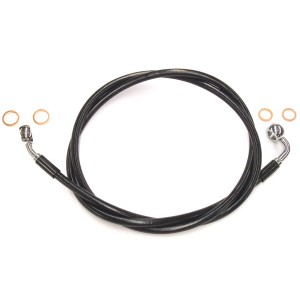 XR Stainless Black Coated Single Non-ABS DOT Brake Line