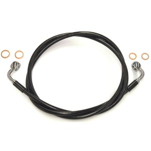 XR Stainless Black Coated Single Non-ABS DOT Brake Line