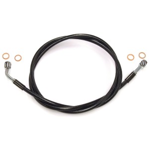 XR Stainless Black Coated Single Non-ABS DOT Brake Line