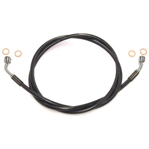 XR Stainless Black Coated Single Non-ABS DOT Brake Line