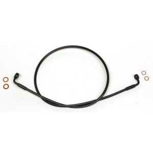 XR Black Coated Non-ABS DOT Brake Line w/ Black Fittings