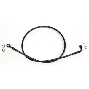 XR Black Coated Non-ABS DOT Brake Line w/ Black Fittings