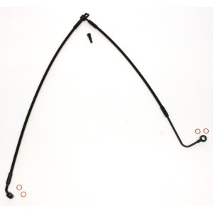 XR Black Coated ABS Lower Brake Line Single w/ Black Fittings