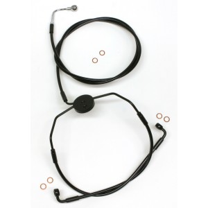 XR Black Coated ABS Lower Brake Line w/ Black Fittings