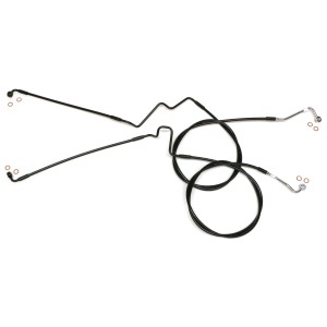 XR Black Coated ABS Lower Brake Line w/ Black Fittings