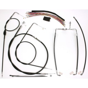 XR OE Style Black w/Chrome Fittings Non-ABS Handlebar Kit 12" - 14" Apes