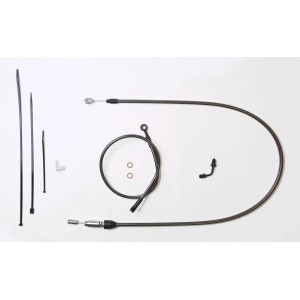 Black Pearl Softail Handlebar Installation Kit w/ Quick Connect Clutch Cable for 12"-14" Apes