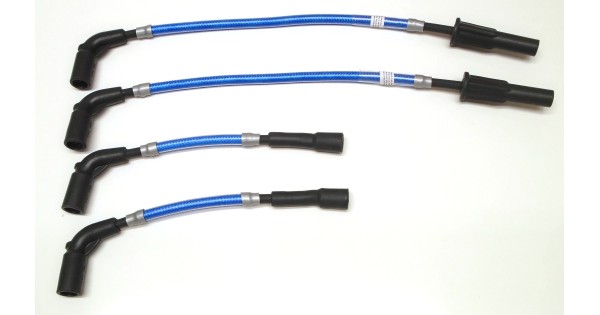 Ignition Wire Set | Blue | Braided | Motorcycle