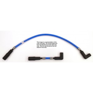 Electric Blue Metallic Ignition Wire Set