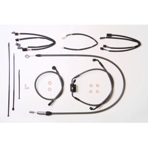 KARBONFIBR Softail Handlebar Installation Kit w/ Quick Connect Clutch Cable for 12"-14" Apes