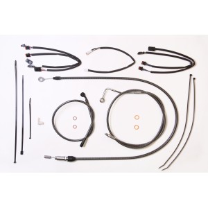 KARBONFIBR Touring Handlebar Installation Kit w/ Quick Connect Clutch Cable for 15"-17" Apes