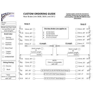 Custom Rear Brake Line 3608A | 3609A | 3612A