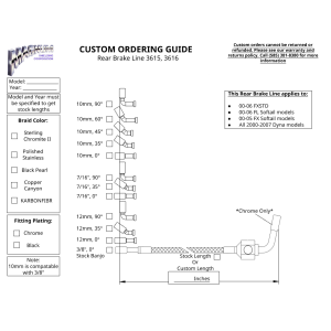 Custom Rear Brake Line 3615 | 3616