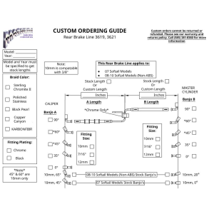 Custom Rear Brake Line 3619 | 3621