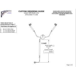 Custom Lower ABS Brake Line 37012 | SSC1112-00