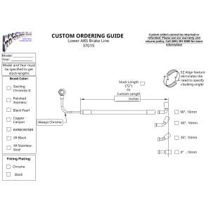 Custom Lower ABS Brake Line 37015 