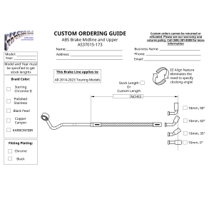 Custom ABS Mid and Upper Brake Line AS37015-173