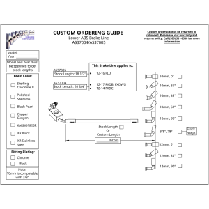 Custom Lower ABS Brake Line AS37004 | AS37005