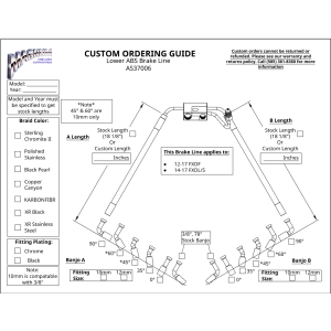 Custom Lower ABS Brake Line AS37006