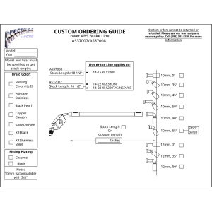 Custom Lower ABS Brake Line AS37007 | AS37008