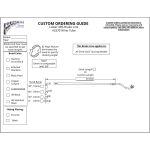 Custom ABS Lower Brake Line AS37018 No Tube