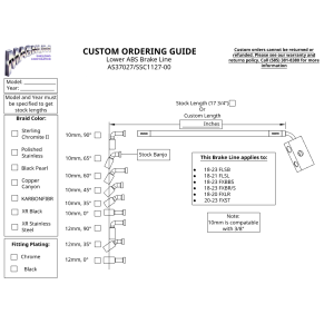 Custom Lower ABS Brake Line  AS37027 | SSC1127-00