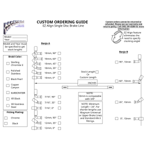 Custom Single EZ-Align Brake Line