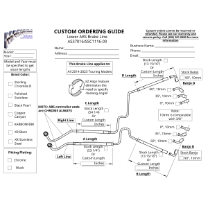 Custom Lower ABS Brake Line AS37016 | SSC1116-00