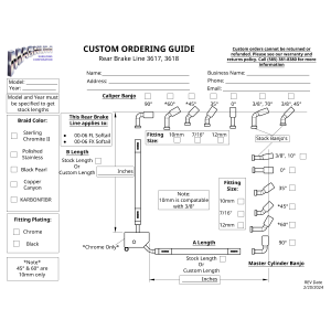 Custom Rear Brake Line 3617 | 3618