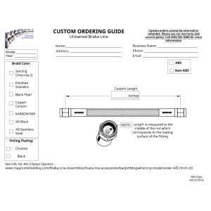 Custom Universal Brake Line