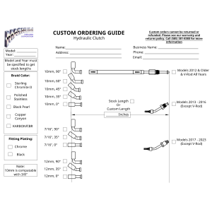 Custom Hydraulic Clutch