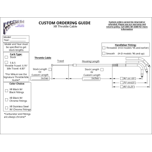 Custom Throttle XR Cable