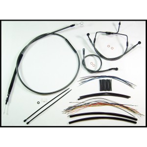 Black Pearl Touring Handlebar Installation Kit 15"-17" Apes