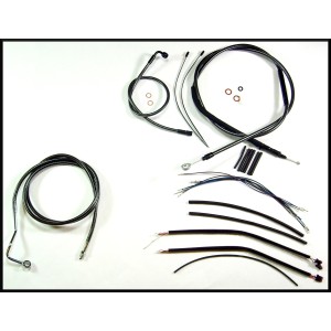 Black Pearl Touring Handlebar Installation Kit 18" - 20" Ape Hangers