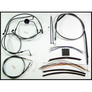 Black Pearl Touring Handlebar Installation Kit 15"-17" Apes