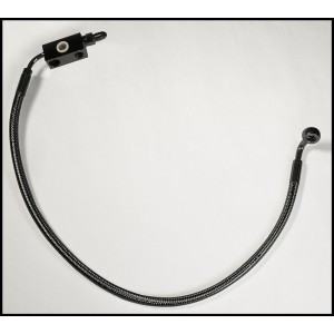 Black Pearl Designer ABS Lower DOT Brake Line FXD Dyna +2"