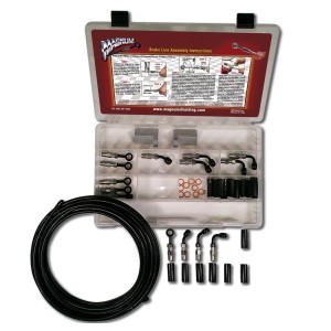 BYO® Braided Black Basic Builder's DOT Brake Line Kit -Single Disc