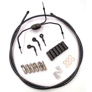 BYO® Braided Black Dual Disc DOT Brake Line Kit