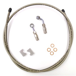 BYO® Braided 6' Stainless DOT Brake Line Kit Single Disc