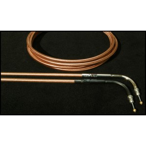 Copper Canyon Throttle Cable w. Chrome Fittings