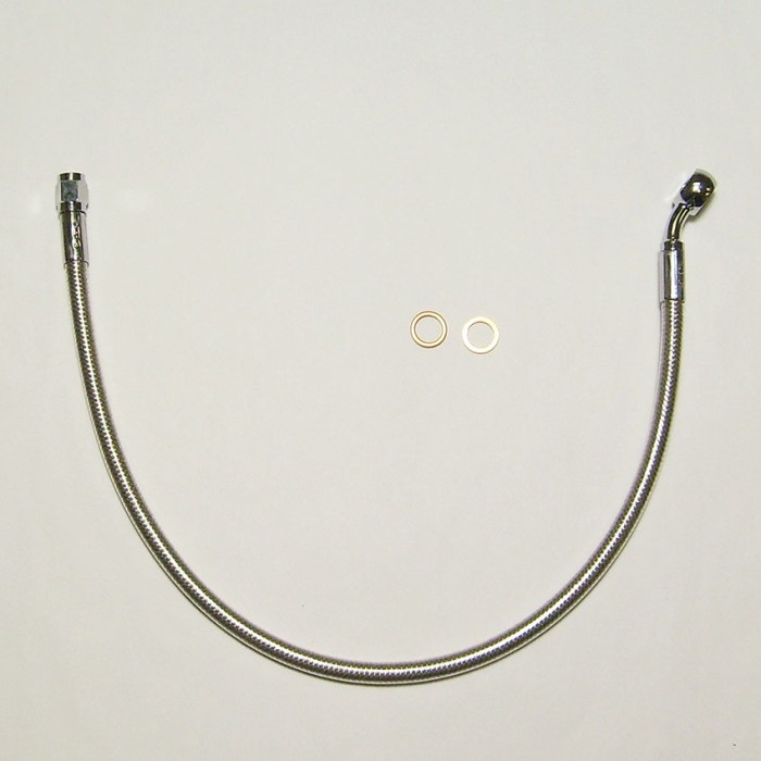 29 Motorcycle Brake Line, Braided Polished Stainless