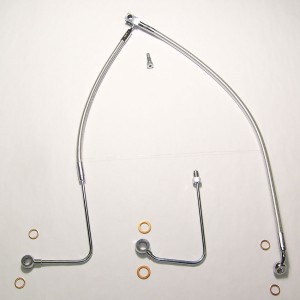 Single Disc Braided DOT ABS Front Brake Line Kits